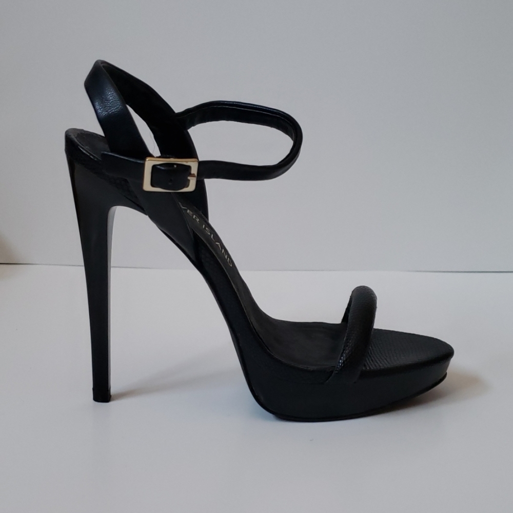RIVER ISLAND BLACK HIGH HEEL US SIZE 6 - 6.5